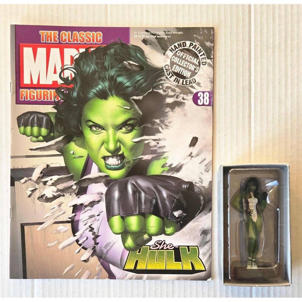Eaglemoss 1:16 Classic Marvel Figurine w/Book: She-Hulk‎ #38